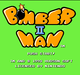 Bomberman II (USA) Title Screen